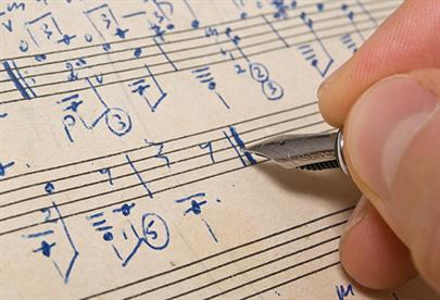 person composing music